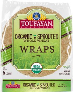 TOUFAYAN Wraps Organic Sprouted Whole Wheat