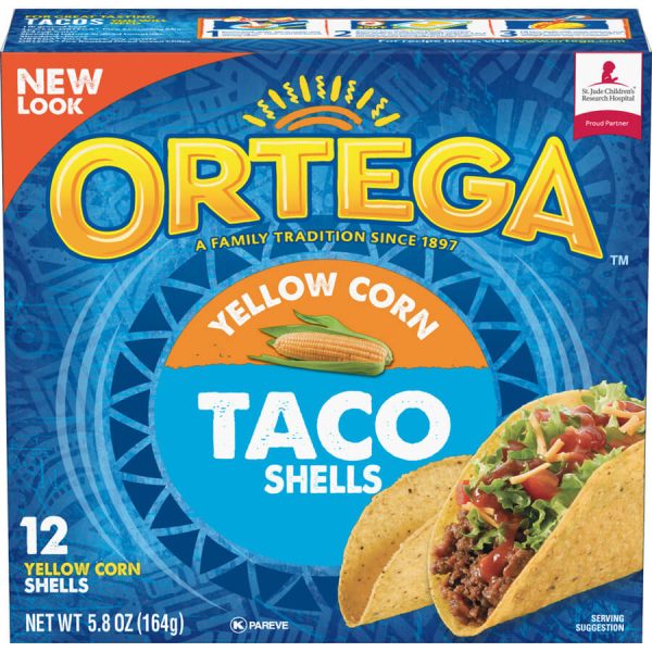 ORTEGA Yellow Corn Hard Taco Shells