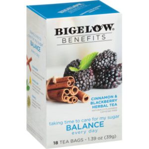 BIGELOW Benefits Cinnamon and Blackberry Herbal Tea