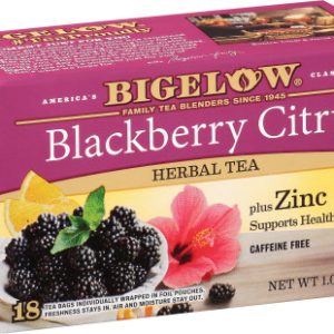 BIGELOW Herbal Tea – Blackberry Citrus Herbal Tea Plus Zinc