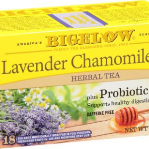 BIGELOW Herbal Tea – Lavender Chamomile Herbal Tea with Probiotics