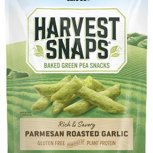 HARVEST SNAPS Snacks Baked Green Pea Parmesan Roasted Garlic